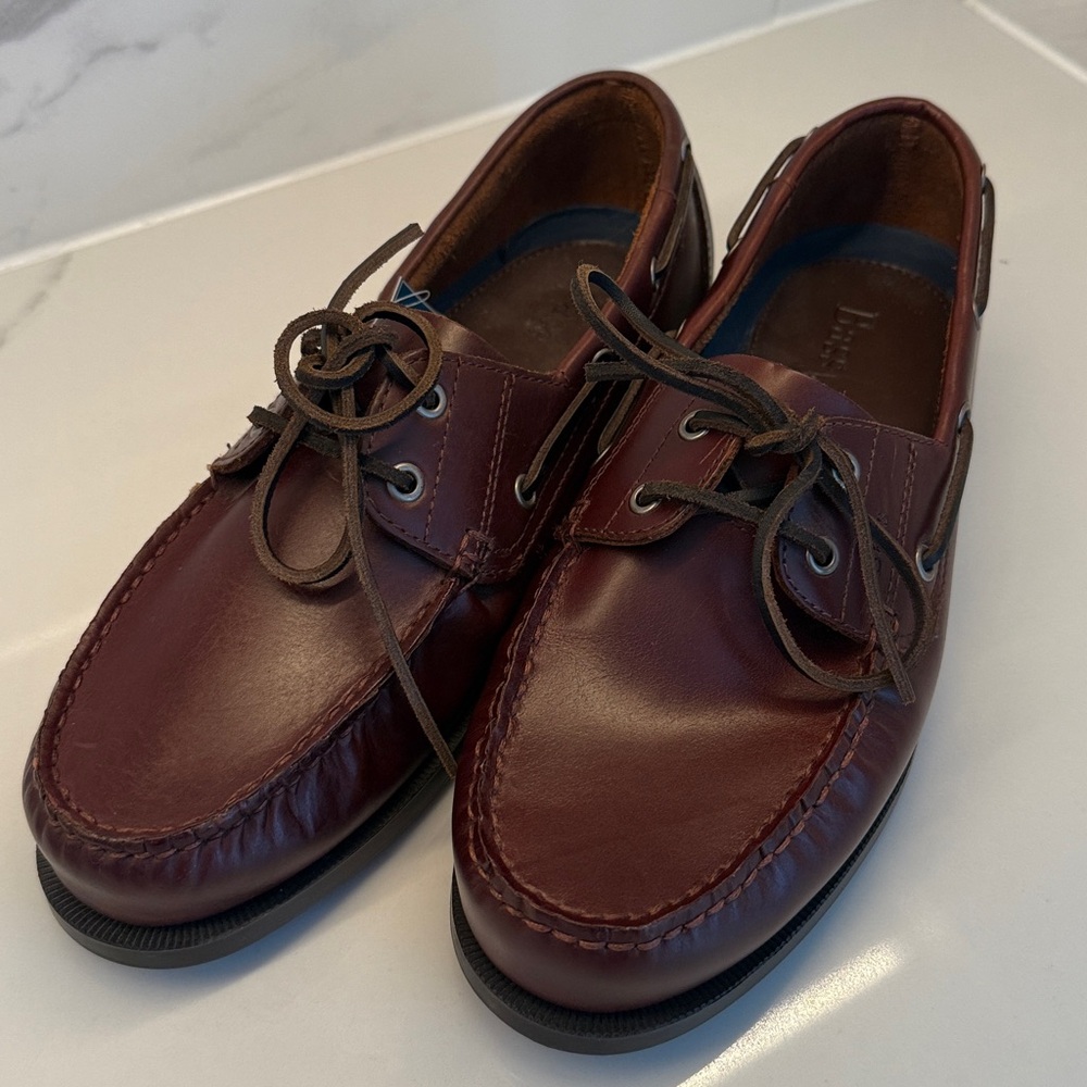 Bass Seafarer Brown Leather Moc Lace-Up Boat Deck Shoes Loafers Mens 11W